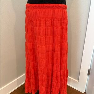 Max Studio Vibrant Red Maxi Skirt